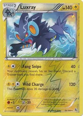 Flashfire Luxray #34/106 reverse holo
